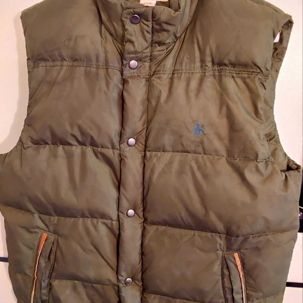 Penquin puffer Vest, Green, Med